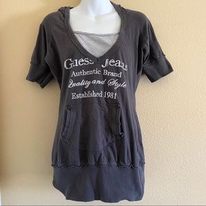 Guess  Crown Jewel Embellished Gray hoodie